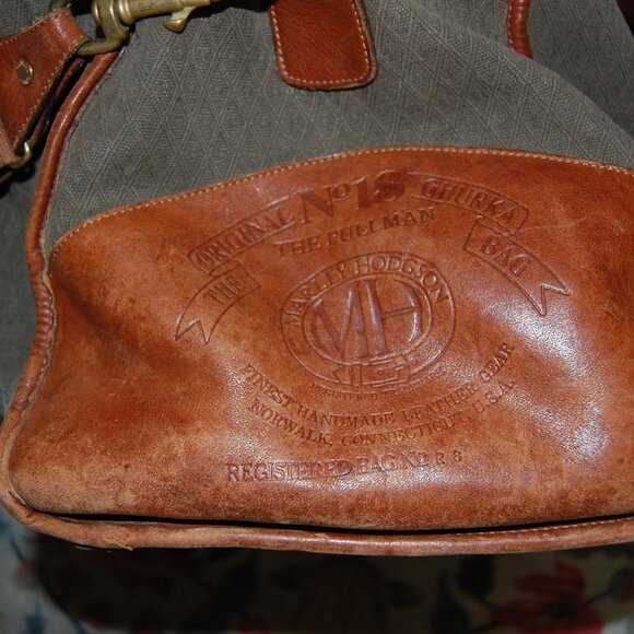 lot of 2 Ghurka No. 192 & NO .18 Ghurka Duffle Bag Leather and Canvas Vintage - Picture 9 of 15